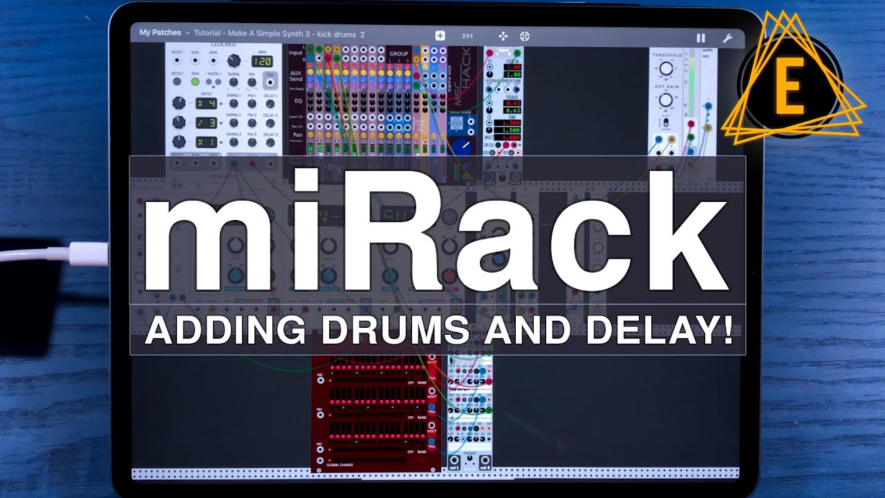 miRack - Adding Drums and Delay! - Beginner Friendly Tutorial!