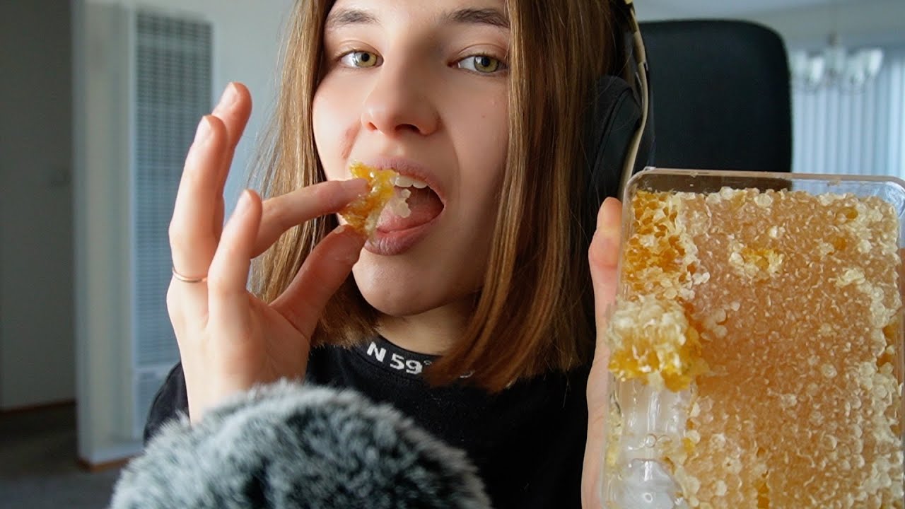 Honeycomb Eating ASMR 🍯 | Sticky Bites & Gentle Whispers for Sleep