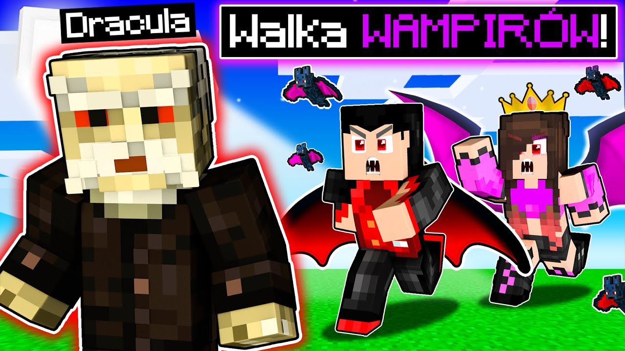 WALKA RODZINY WAMPIRÓW vs DRACULA w Minecraft! *życie czy śmierć?!* (straszne)