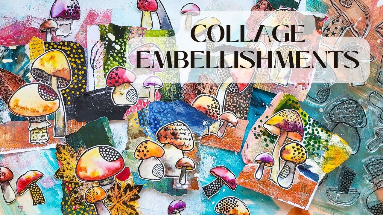 DIY Collage Fodder Embellishments from Scraps 🍁 with an Autumnal Feel 🍁