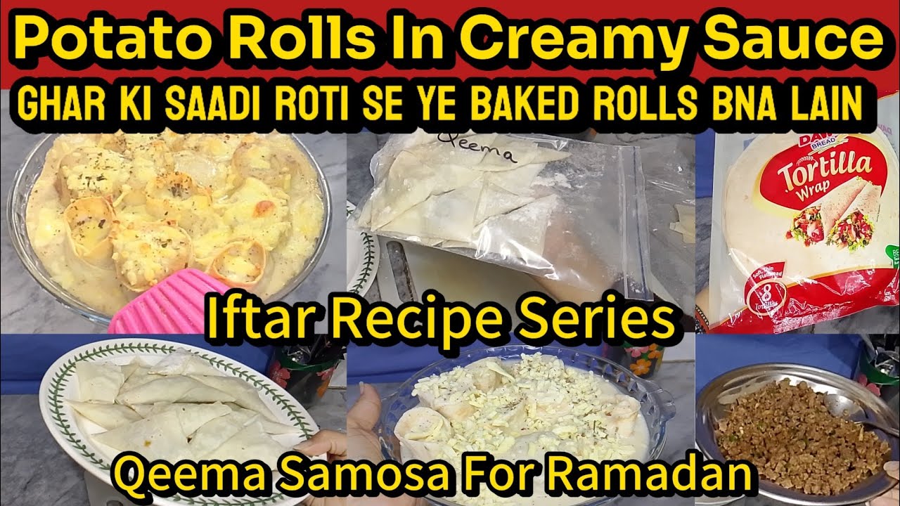 Roti Se Ye Aaloo Rolls Bna Lain Ek Bar|Make And Freeze Qeema Samosa For Ramadan|Potato Rolls Baked|