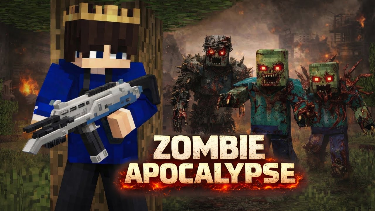 I Survived in a Zombie Apocalypse World in Minecraft HARDCORE! (HINDI)