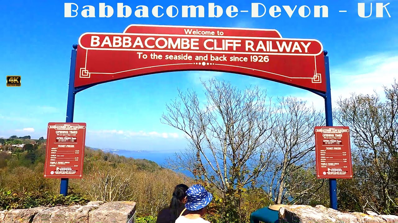 Babbacombe Cliff Railway & Downs - DEVON - 2022 - TORQUAY - ENGLAND - UK -Top attractions in torquay