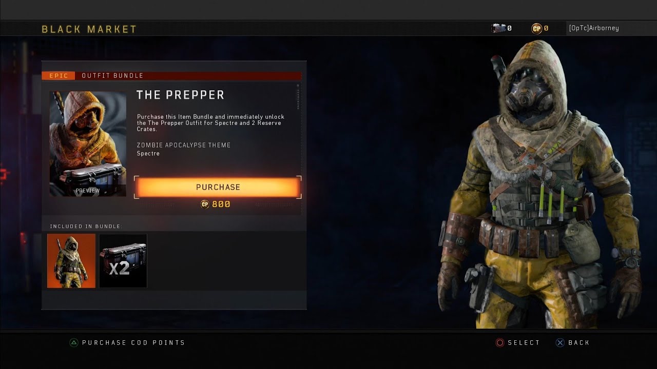 Black Ops 4 New Spectre The Prepper Outfit Showcase