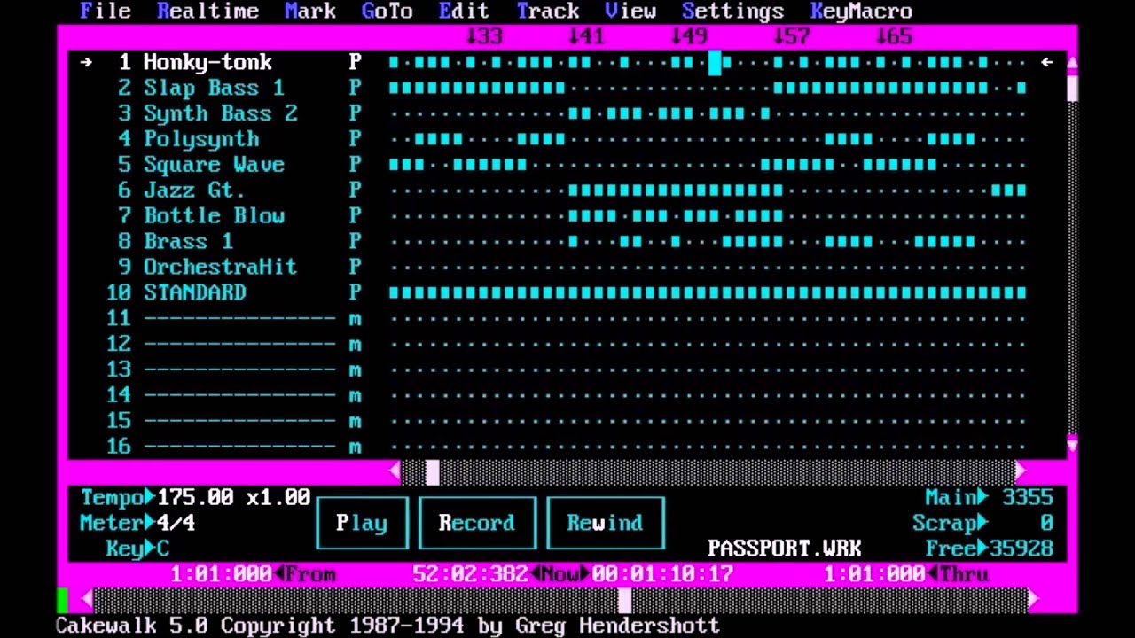 PASSPORT.MID - Roland SC-55 - Cakewalk 5.0 DOS
