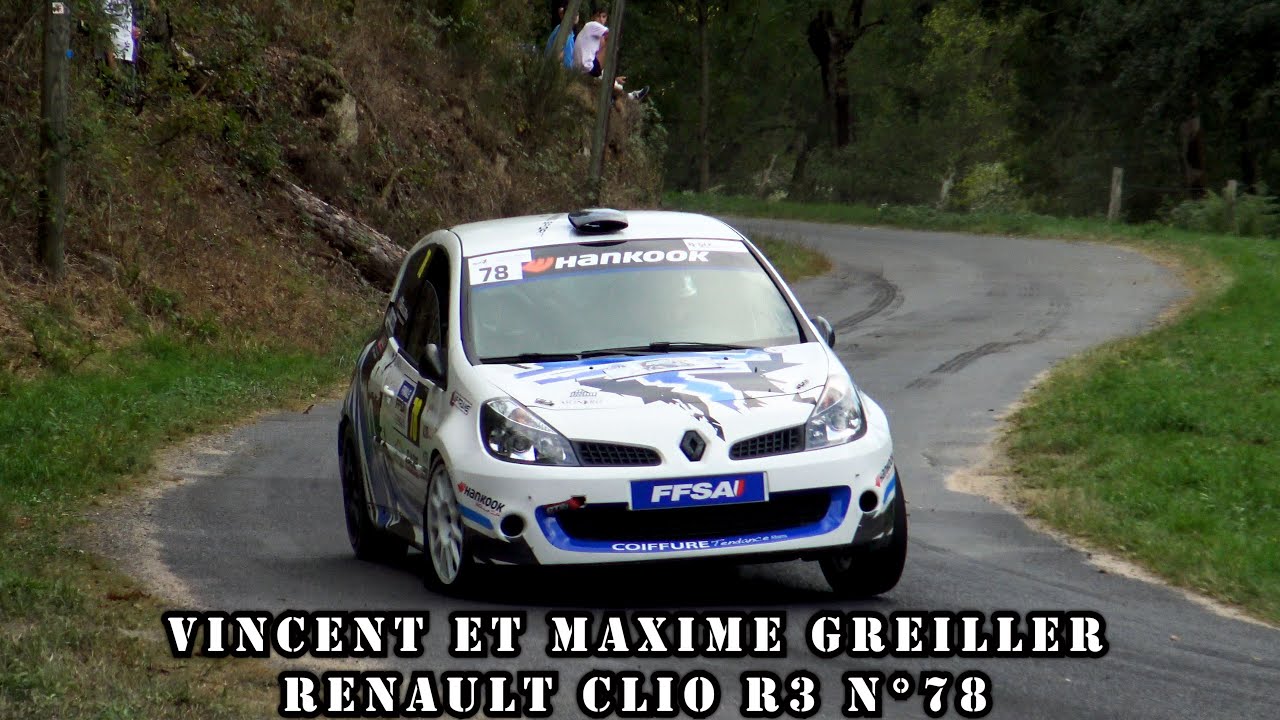 Finale coupe de France des Rallyes 2023 à Ambert - Renault Clio R3 N°78 - Vincent et Maxime GREILLER