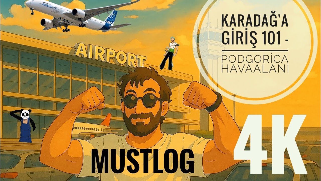 Karadağ'a giriş 101 - Podgorica havaalanı Dolandıralacaksınız! 4K