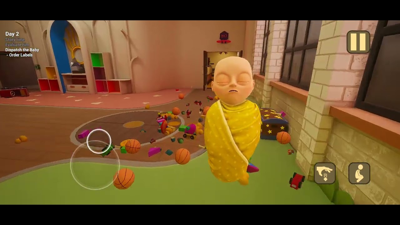 Playing baby in yellow