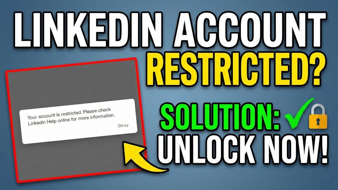 LinkedIn Account Restricted Solution | How to Unlock LinkedIn Account