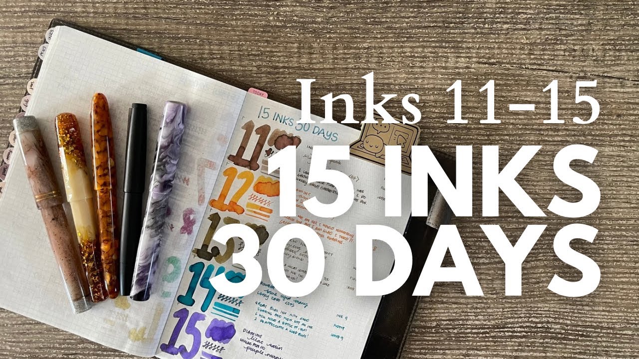 15 Inks 30 Days // Inks 11-15 // Inkebara, Diamine, Colorverse #fountainpenink #30inks30days