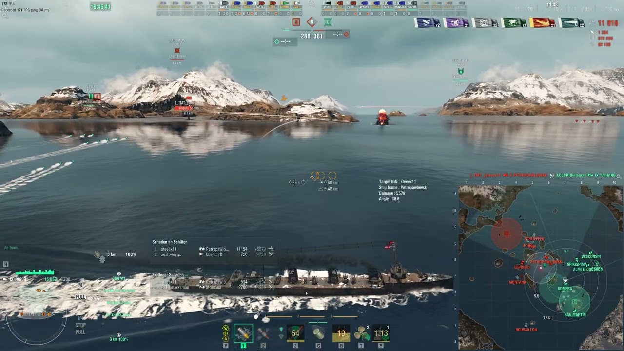 World of Warships Jäger  18torp treffer u.s.w.^^