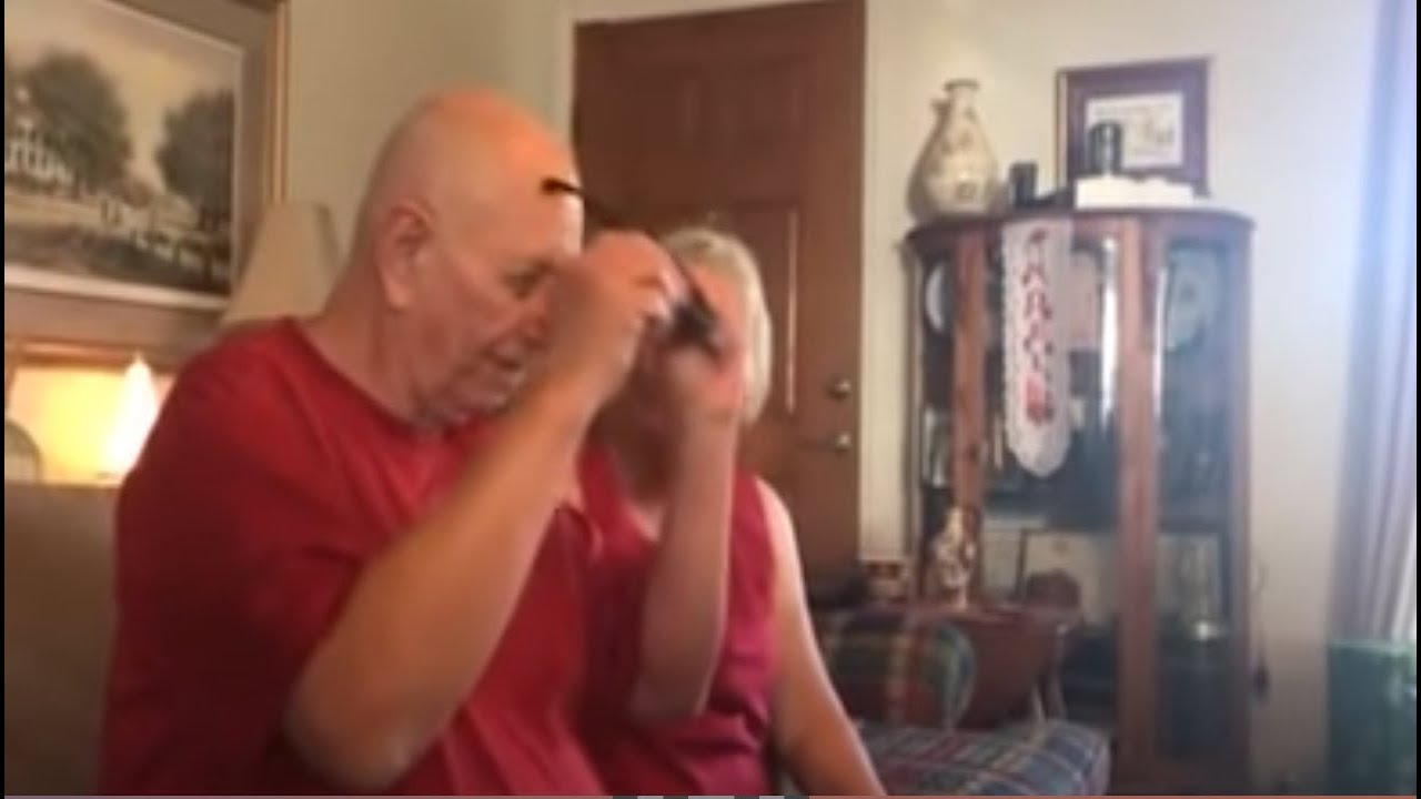 My Grandpa Trying Enchroma Color Blind Glasses for the First Time REACTION!! SURPRISE!! TEARS!!