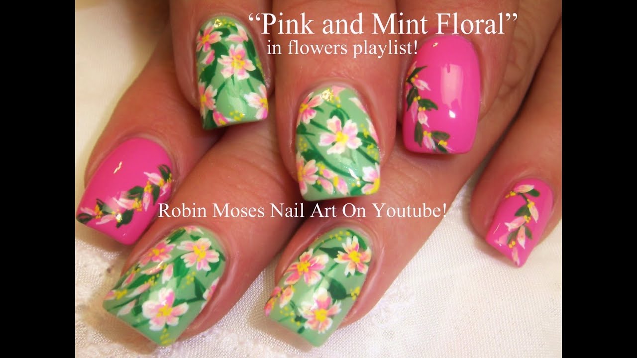 Easy Spring Flower Nails | Pastel Flowers Nail Art Design Tutorial