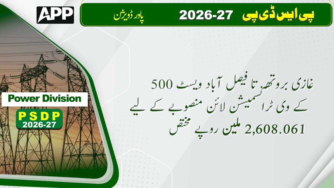 PSDP Allocation for Power Division 2026 | Budget 2026 | Power division