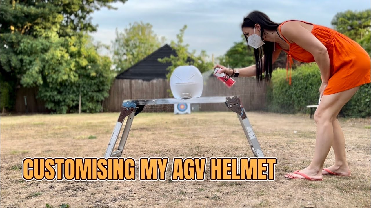 Customising my AGV GT VELOCE helmet from GLOSS BLACK to PEARLESCENT WHITE - HERES HOW&hellip; HD 1080p