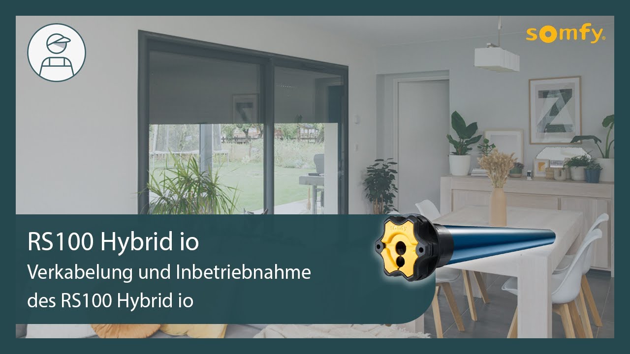 Verkabelung und Inbetriebnahme des RS100 Hybrid io | Somfy