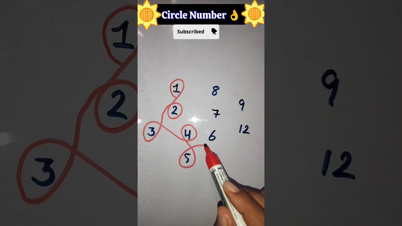 Circle in Number 1-10 Challenge 💥💯| Can You Do It?🧠🎯#trendingshorts #maths #shortsfeed