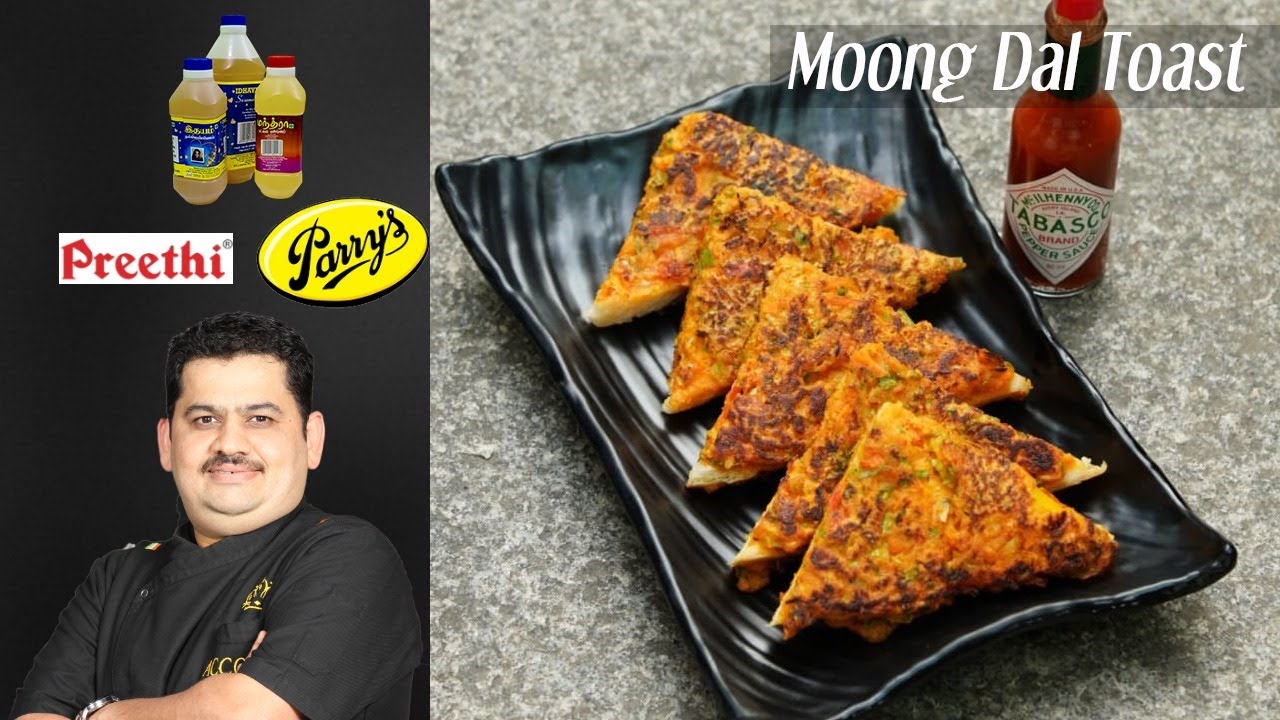 Venkatesh Bhat makes Moong dal toast | lunchbox ideas | healthy protien filled bread toast breakfast