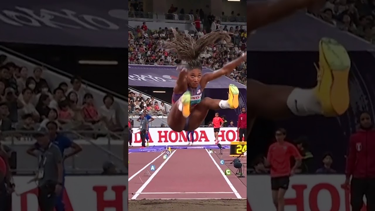 Tara Davis-Woodhall is a go-getter 🔥 #worldathleticschamps #longjump  #athlete #sports #usa