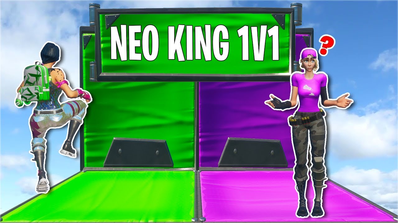 The 1v1 Neo King Deathrun Race! Who will win?... (Fortnite Creative)