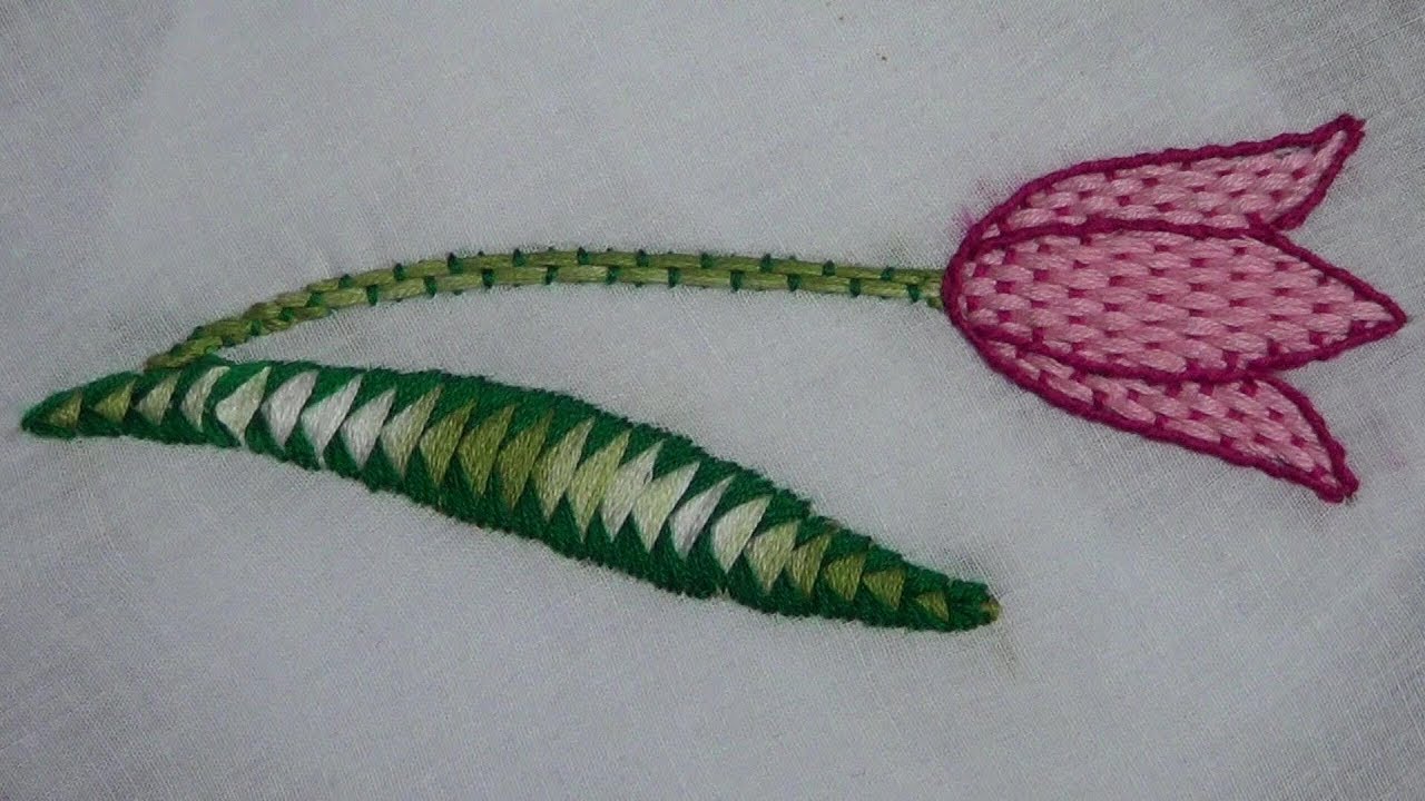 Hand Embroidery: Leaf Stitch & Checkered Stitch