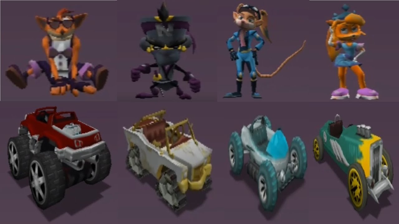 Crash Tag Team Racing (All Cars, Outfits and PSP Versio)