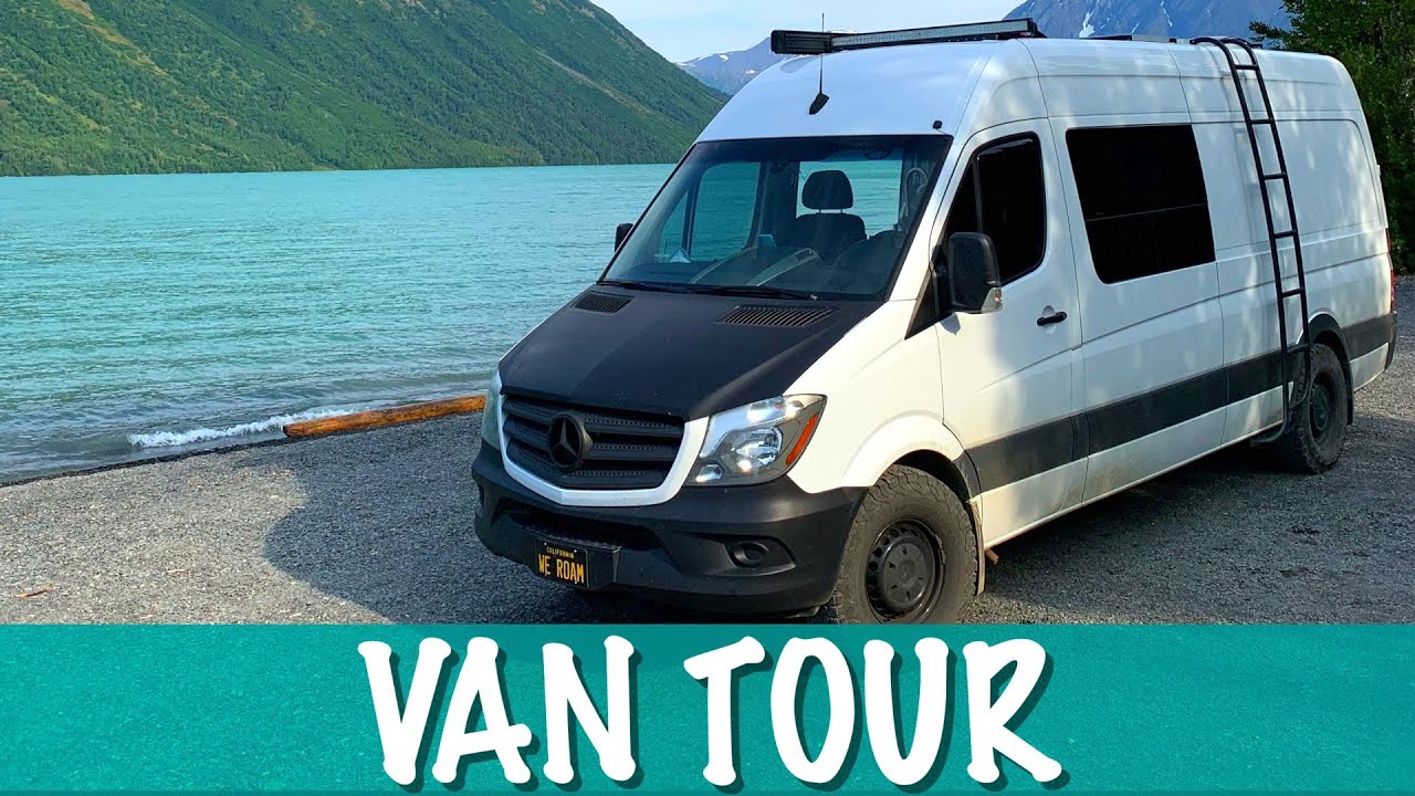 VAN TOUR: SELF CONVERTED SPRINTER VAN WITH SHOWER. FULL TIME VANLIFE.