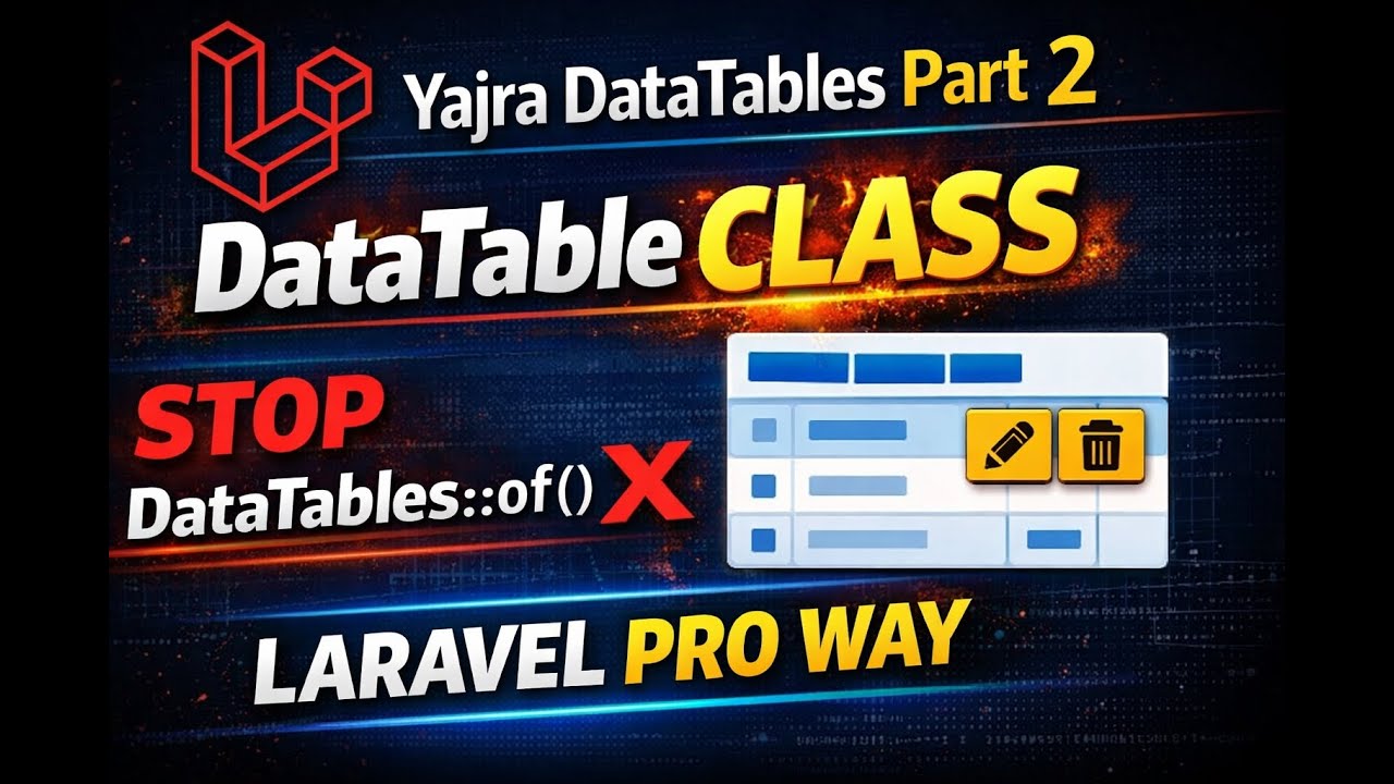 Laravel 12 Yajra DataTables | DataTable Service Class Explained