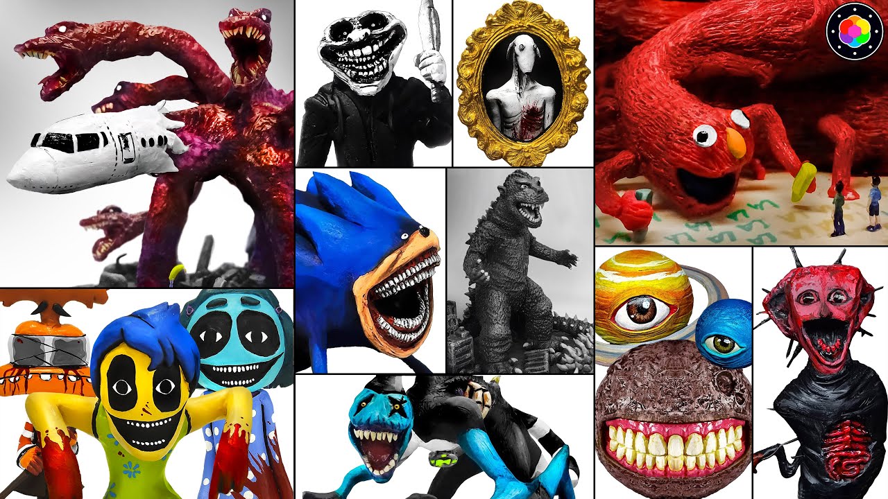 ESCULPIENDO TODAS LAS CRIATURAS de TERROR ANAL&Oacute;GICO! #2 📺(Shin Sonic, Sky Infected, y) | PlastiVerse