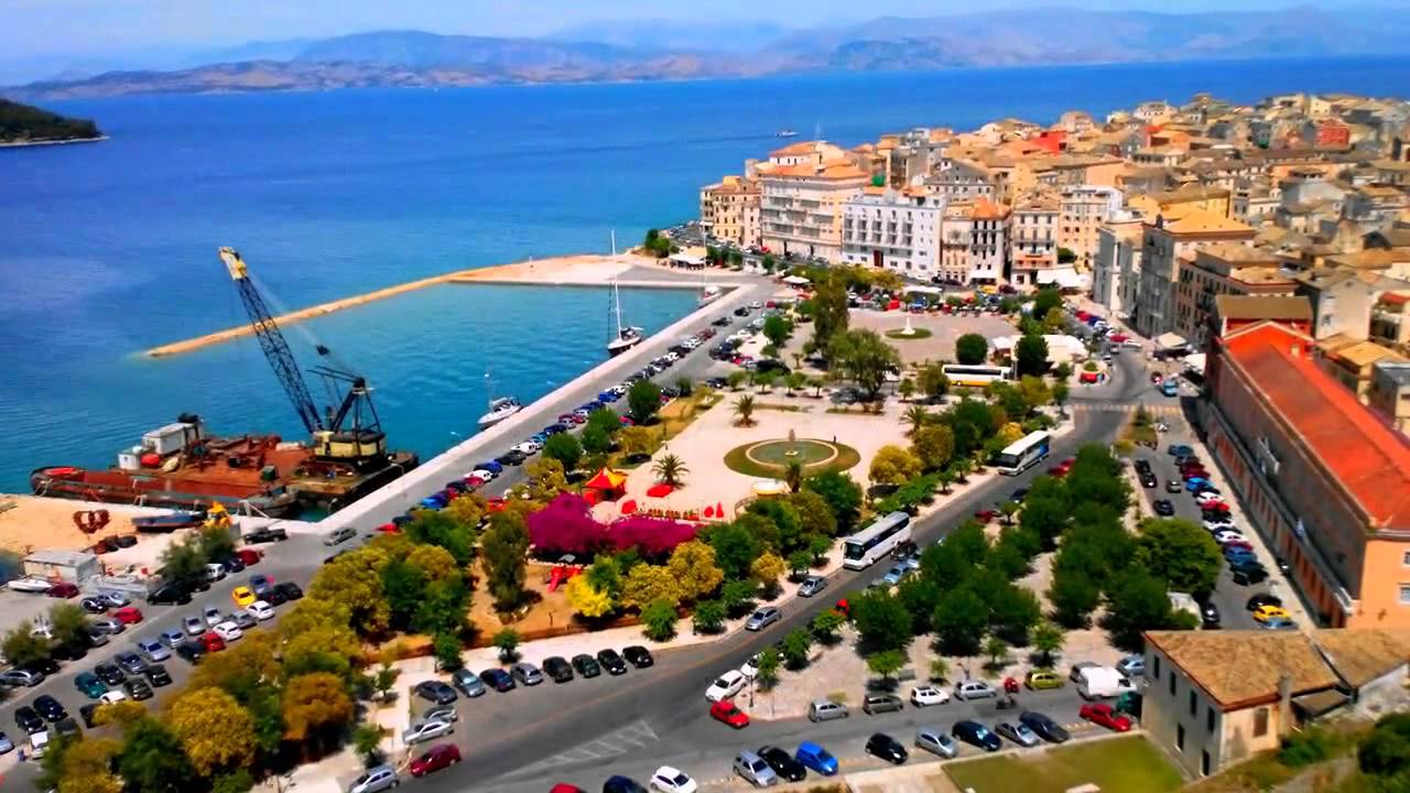 Timelapse, Corfu town, port, Kerkyra