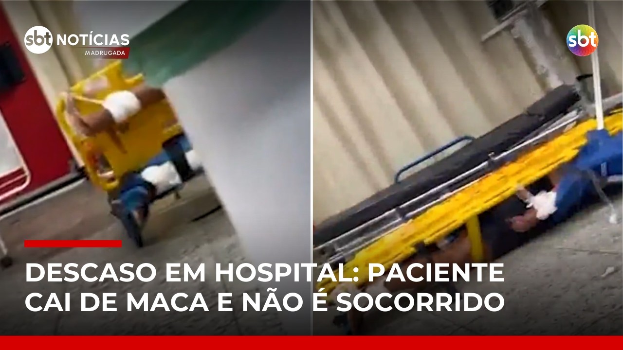 RJ: Família denuncia negligência após paciente cair de maca em hospital | #SBTNotícias