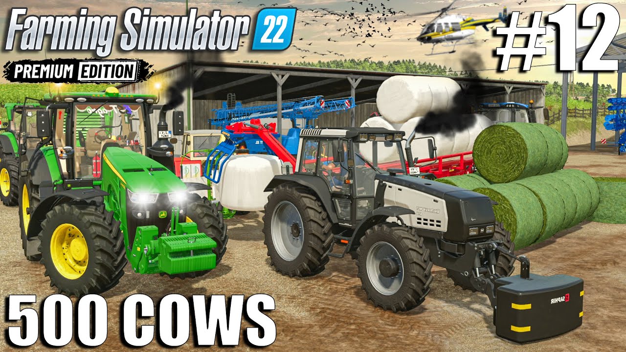START of THE SILAGE PRODUCTION! KRONE EASYWRAP in ACTION  | 500 COWS Zielonka | Farming Simulator 22