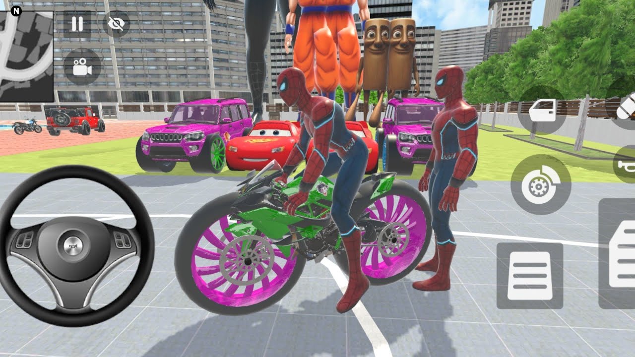 🥳 Spider-Man Simulator Game 🦚 Monster Police Car Modification Showroom 🥰 3D Car Driving Game- Police