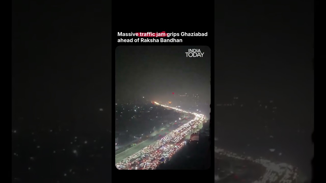 Ghaziabad Traffic Jam: Long Queues on Delhi-Meerut Expressway and NH-9 #uttarpradesh