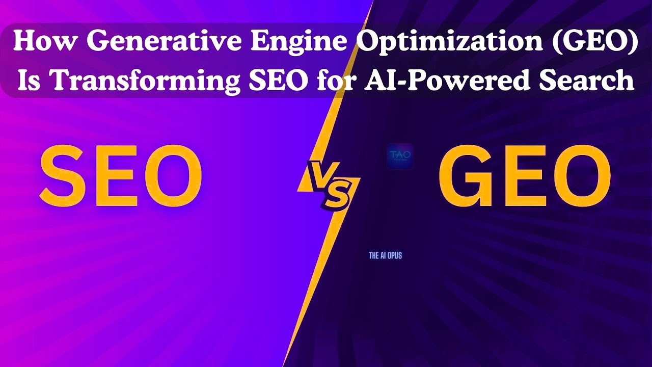How Generative Engine Optimization aka GEO is Transforming SEO for AI-Powered Search