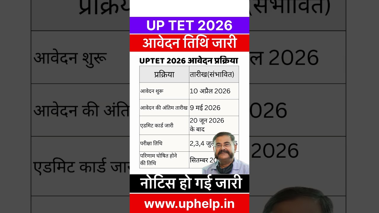 UP TET Notification 2025 | UPTET Notification 2026 Update | UPTET ka form kab aayega 2025