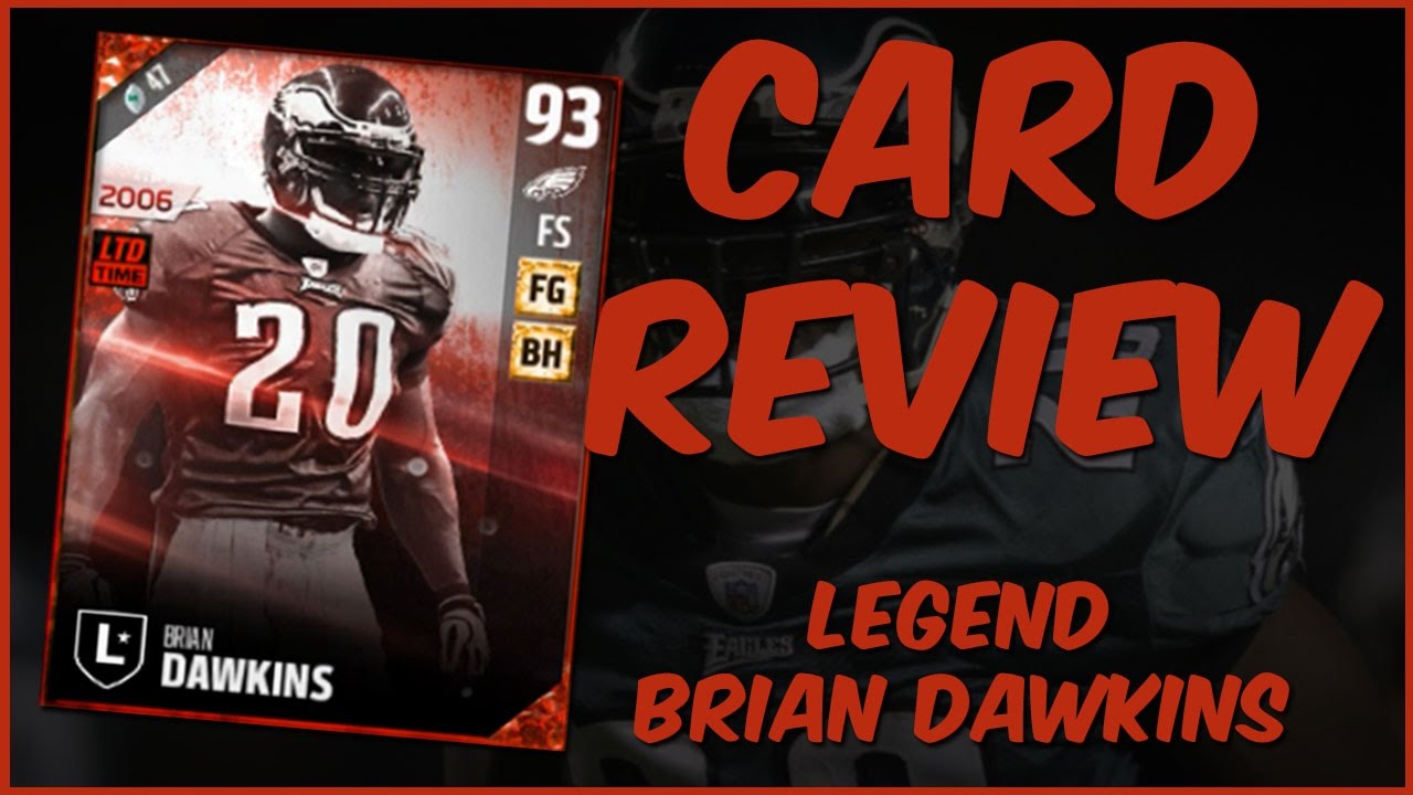 MUT 17 Card Review | Legend Brian Dawkins Gameplay + Card Review