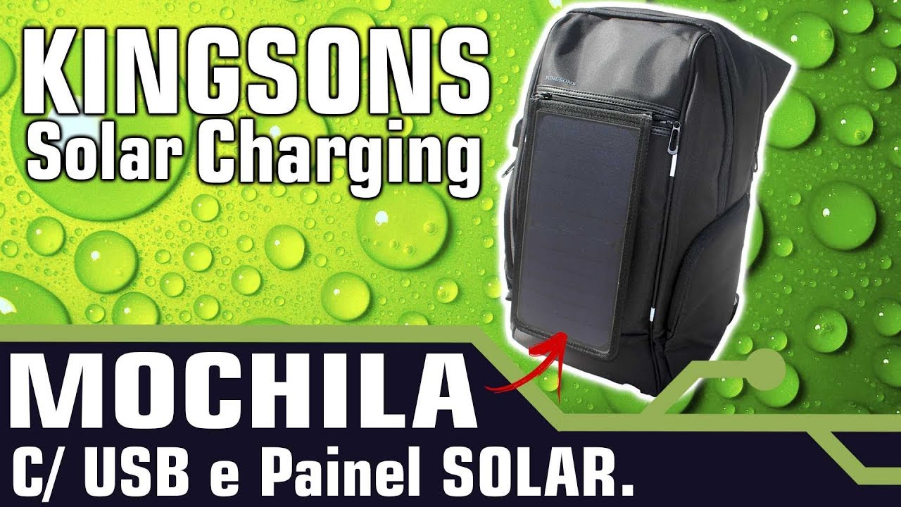 A MELHOR MOCHILA COM PAINEL SOLAR PARA CARREGAR CELULAR