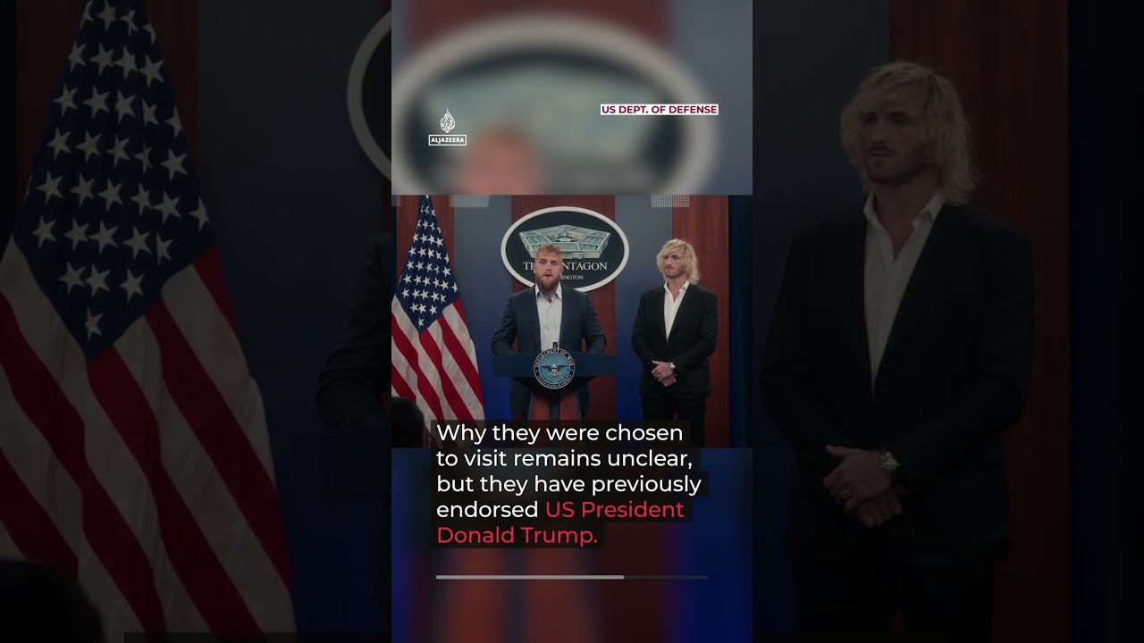Influencers Jake and Logan Paul visit the Pentagon | AJ #shorts