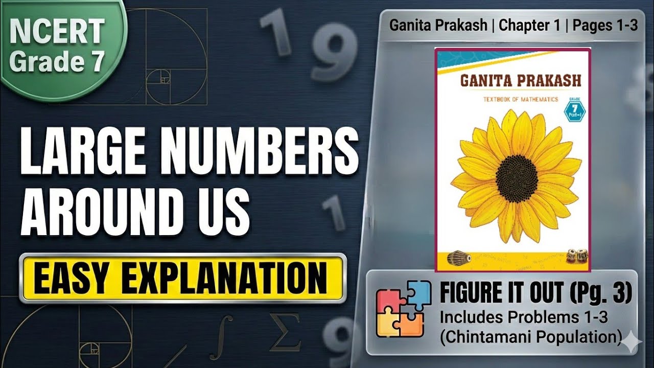 class 7 New NCERT book Ganita Prakash Chapter 1 Large numbers around us. Page no 1 to 3 | figure it