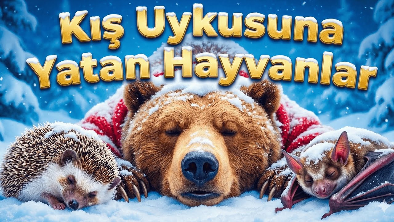 Kış Uykusuna Yatan Hayvanlar Okul Öncesi | Eğitici Şarkı ve Ders Videosu 🐻❄️ Hayvanları Tanıyalım