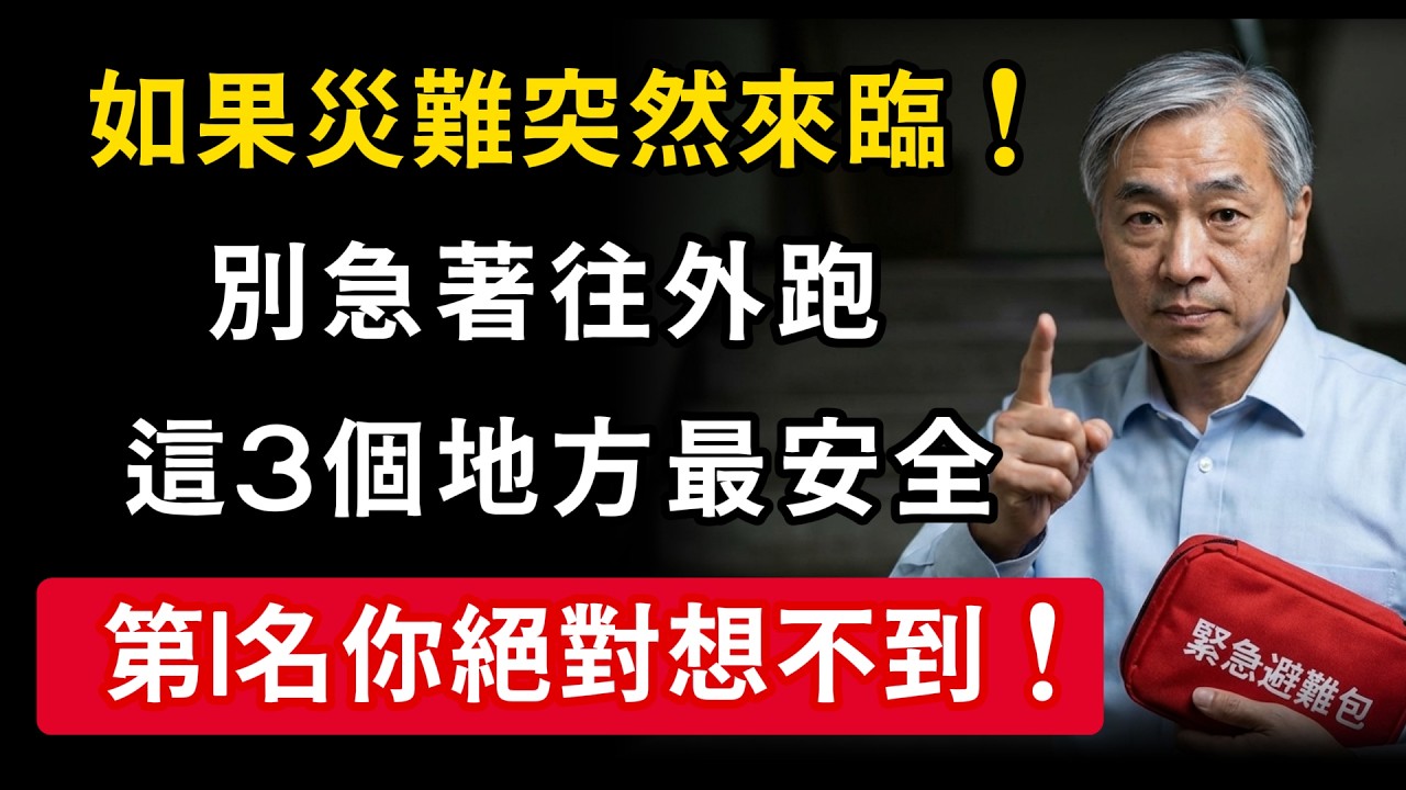 災難爆發別急著往外跑！待在這3個地方最安全，第1名你絕對猜不到。#防災 #銀髮族 #避難 #生存