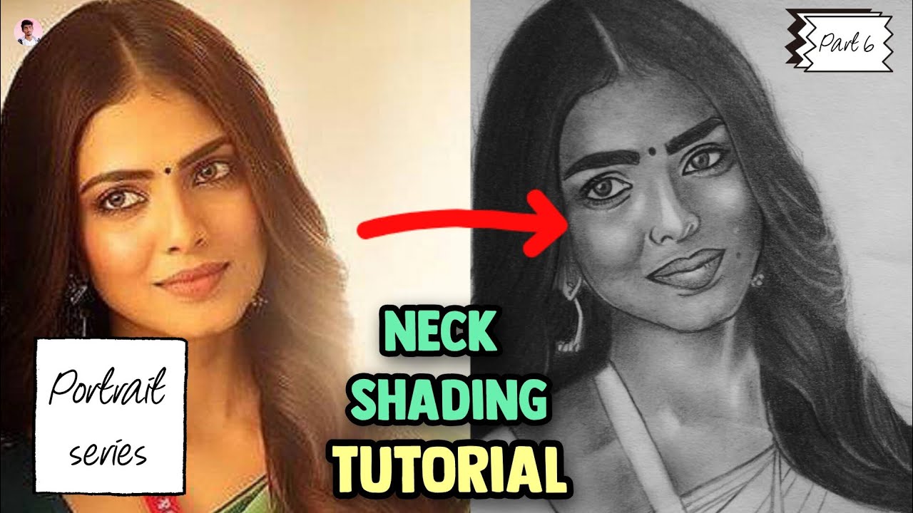 4 easy steps to draw a neck in tamil | potrait series part 6