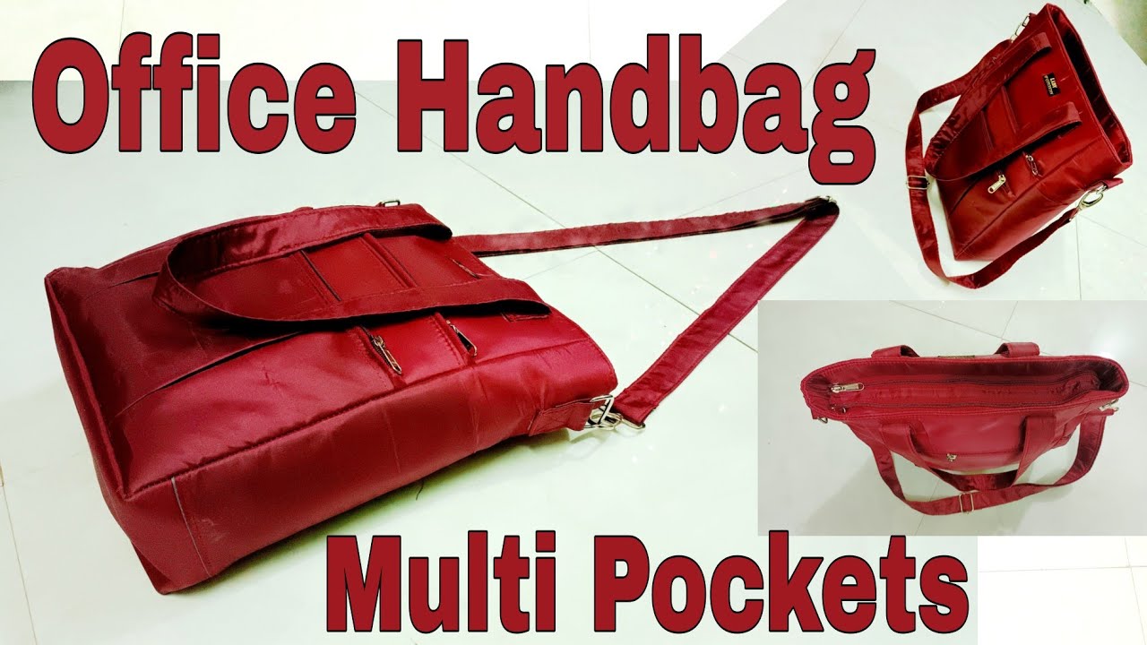 DIY: Designer Office Handbag No.100, With Multi Pockets Tutorial By Anamika Mishra ...