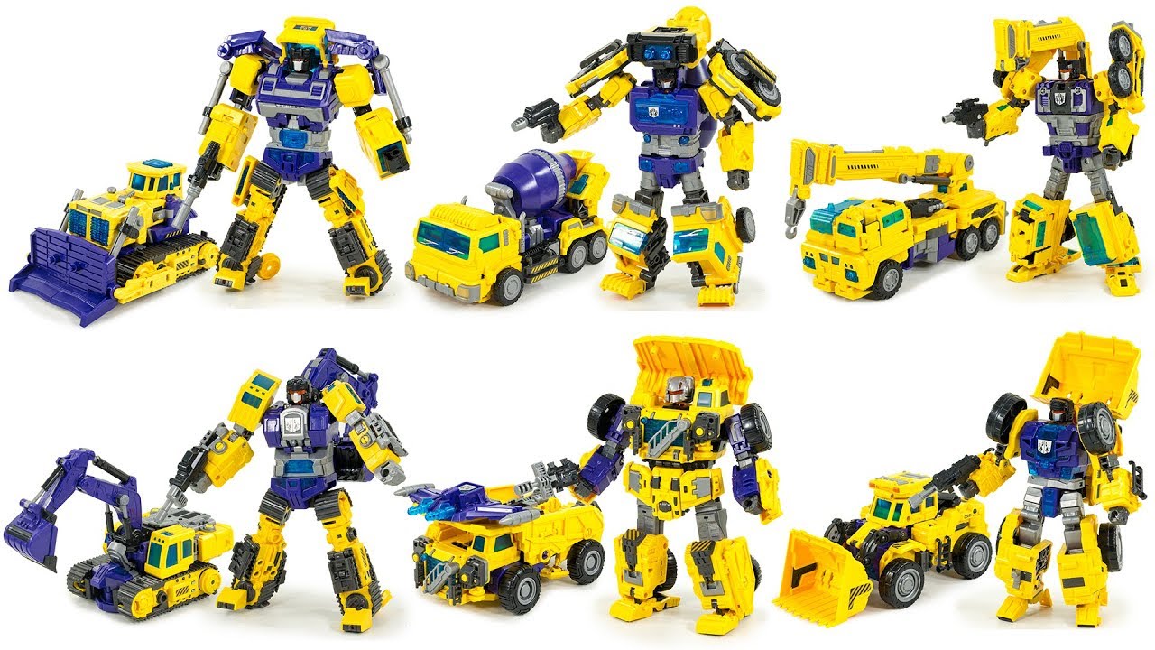 Transformers Construction Yellow Color KO NBK TF Engineering 6 Vehicle Car Robot Toys