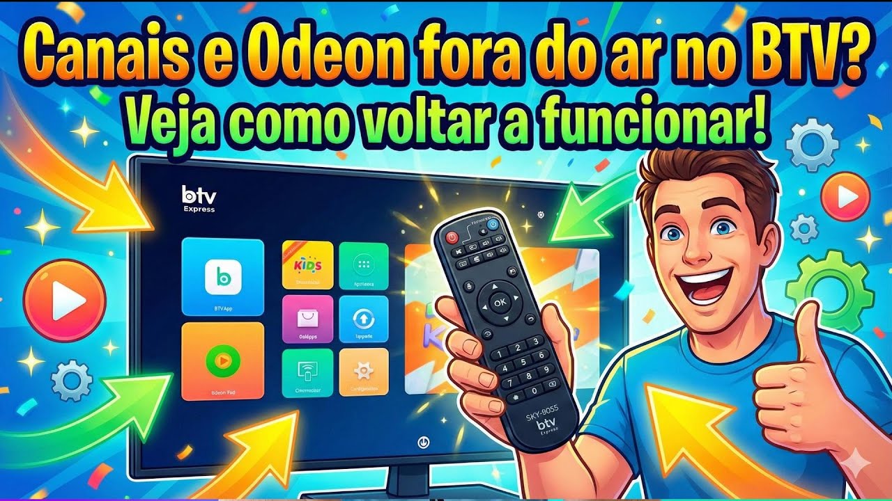 Canais e Odeon fora do ar no BTV Veja como voltar a funcionar!