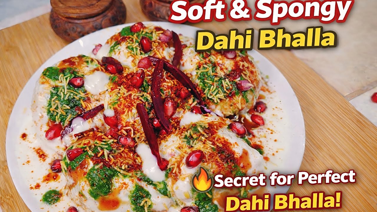 Rui jaise soft sponge Dahi Bhalla bnane ka secret,#holispecial #dahibhalla #harshivegkitchen 