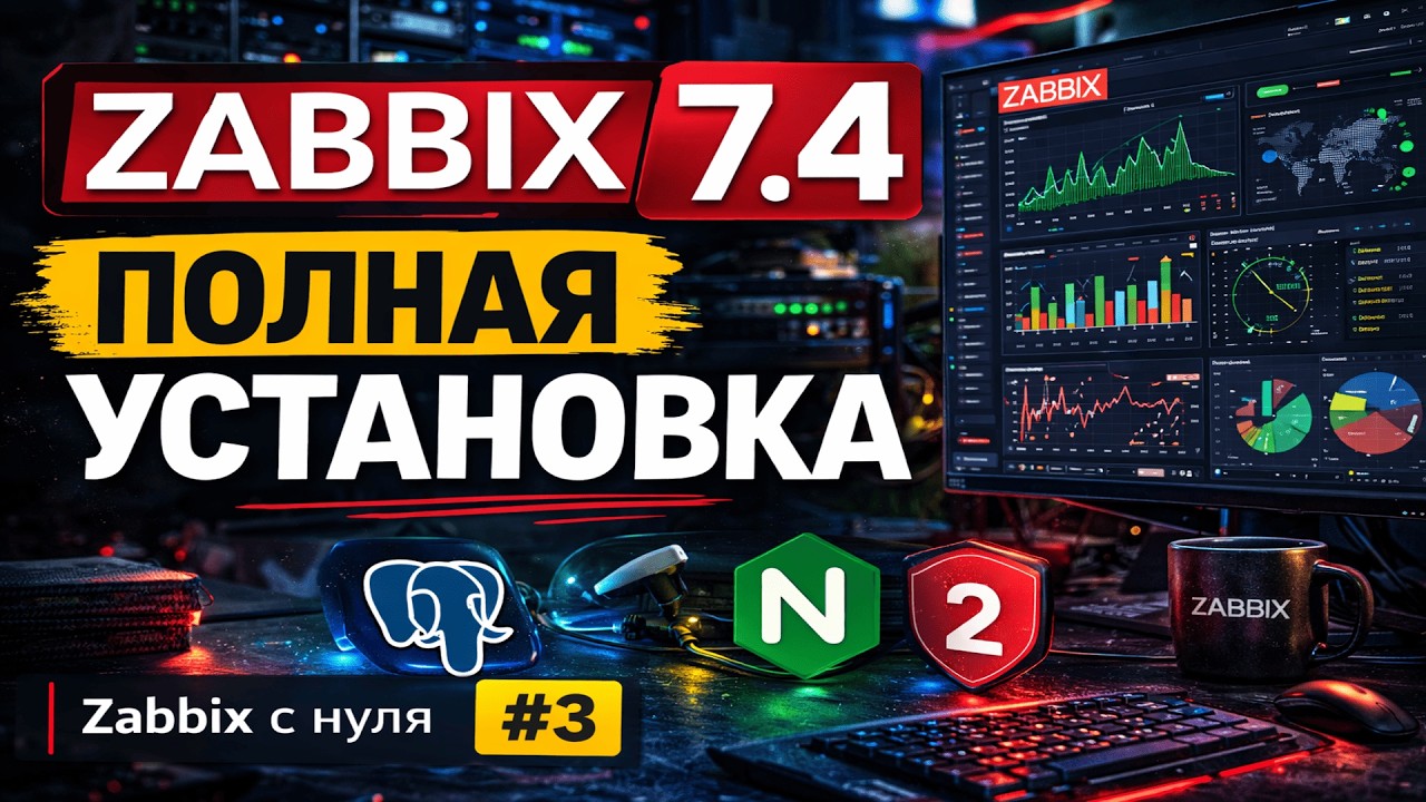 Zabbix с нуля #3 ⚙️ Правильная установка 7.4 (PostgreSQL + Nginx + Agent2)