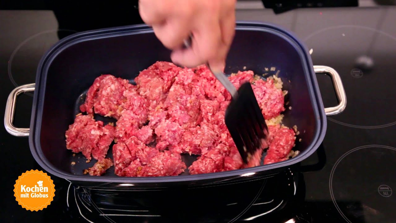 Kochen mit Globus - Ofenkartoffel mit Gehacktem in dunkler So&szlig;e