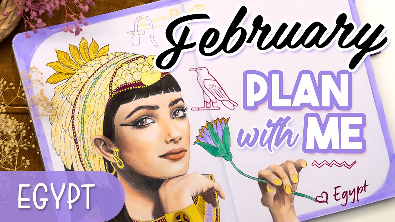 FEBRUARY Bullet Journal Setup 2022 PLAN WITH ME ☀️ Egypt 🇪🇬